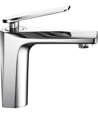 Chrome Bathroom Basin Sink Mixer Faucet Single Handle Hole With Solid Brass Tap