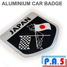 Japan Racing Flags Car Badge Emblem - Japanese JDM Turbo Sport VVTI TRD