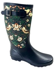 LADIES WOMENS WELLIES WELLINGTON RAIN FLOWER GARDEN FESTIVAL BOOTS SIZE UK 3-9