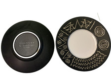 Black white tea saucer - 2,