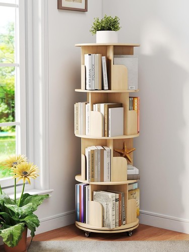 Rotating bookshelf tier with - bookshelf,