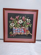 Vintage Wooden Framed Tapestry