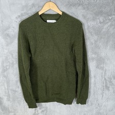 Nigel Hall Crew Neck Jumper Mens Small Green Lambswool Blend 