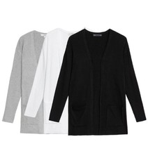 M&S Ribbed Cardigan Ladies