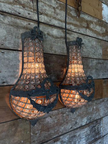 Pair chandelier wall lights - pair, of