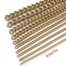 Brass Cable Chain 4mm - 15mm Width Open Link Non Soldered , for Jewellery Making