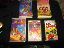 5 CHILDRENS FILMS VHS DISNEY