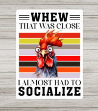 Novelty Rooster metal sign