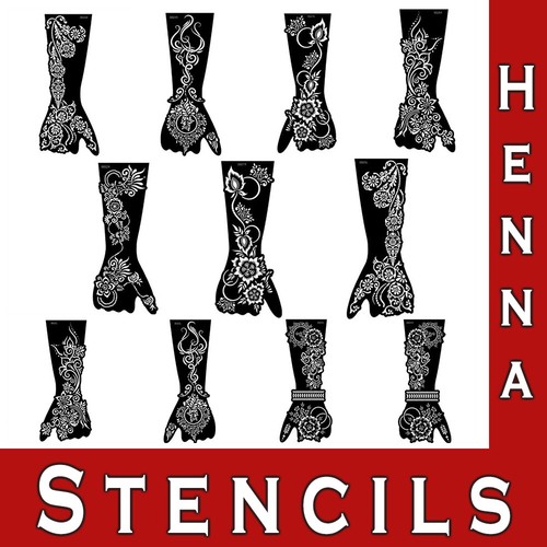 Henna mandala stencils tattoo - mandala,