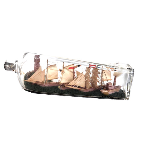 Vintage ship a bottle - 11",