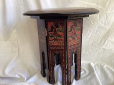 Thai/Burmese Lacquered  Table. Folding. Good Condition.