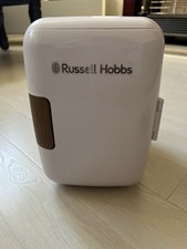 Russell Hobbs Portable Mini Fridge Cooler Warmer White, 12V, Mains