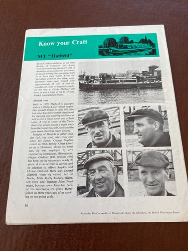Canal waterway interest - canal, 1960s