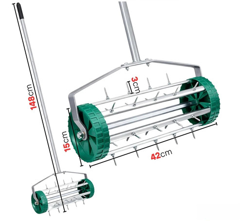 Rolling lawn aerator tool with - rolling,