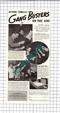 Gang Busters Phillips Lord Hammermill Paper Erie  Advert - 1937 Clipping / Print