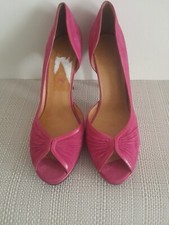 Office Fushia Pink Suede Slip