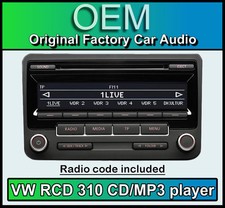 VW RCD 310 CD MP3 player, VW