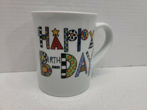Happy birthday coffee mug - happy, 4.5"