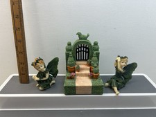 Fairy Figurine Bundle Magic Mystical Statues Lot Of Green Garden Pixies & Steps