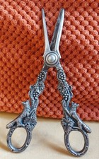 Antique grape scissors silver - antique,