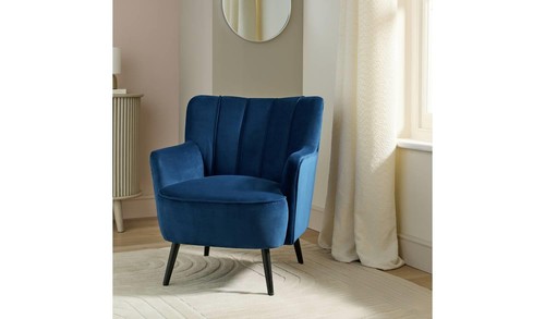 Liora velvet armchair navy - liora,