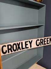 Genuine Enamel Railway Station Sign Double Sided Croxley Green And Richmond