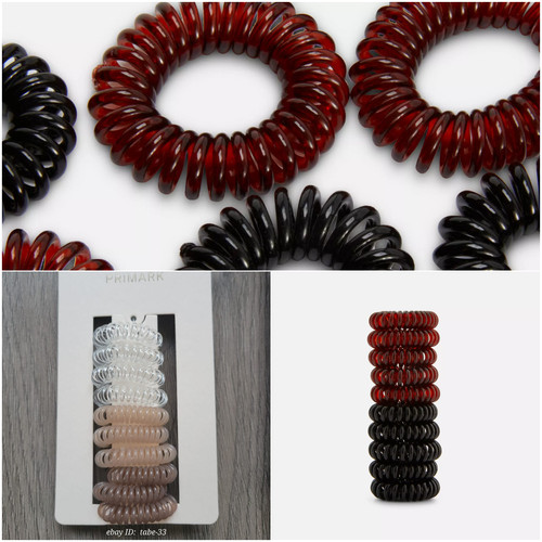 10pk spiral hair bands bobbles - bands,