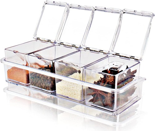 Clear seasoning box - seasoning, piece