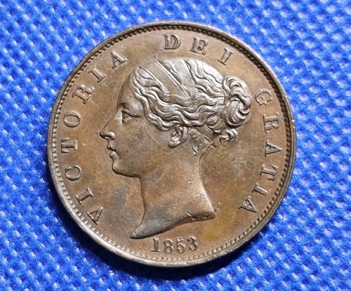 1853 halfpenny victoria - halfpenny,