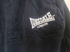 Mens Lonsdale Jogger Shorts Xl Navy Blue Good Condition Drawstring Elastic Waist