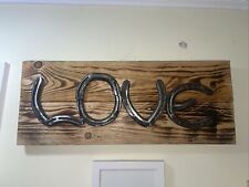 Rustic Metal Love Horseshoe