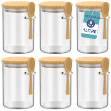 HEFTMAN Glass Jars Spoons