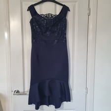 LIPSY NAVY BLUE EMBROIDERED