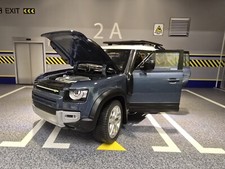 1:18 Land Rover Defender 110 2022 Tasman Blue Scale Diecast Model Car Light