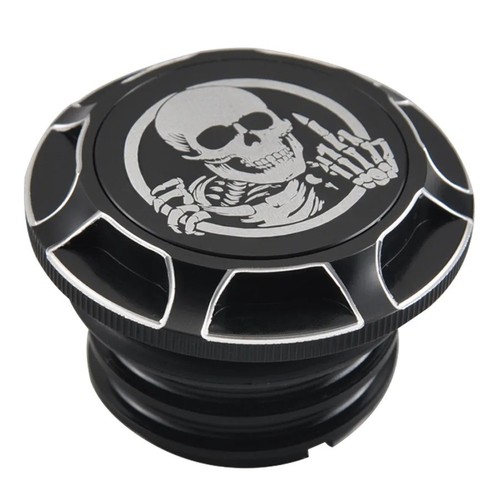 Black motorcycle skull fuel - motorcycle,