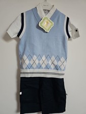 Designer Couche Tot Shorts Shirt And Tanktop Outfit Set Age 4 - 5