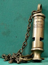 J. Hudson The Metropolitan Patent 5727-08 Police Whistle 1902-22 With Chain