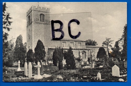Postcard iver church - postcard,