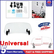 Universal Clip On Motorcycle Windshield Extension Spoiler Wind Screen Deflector