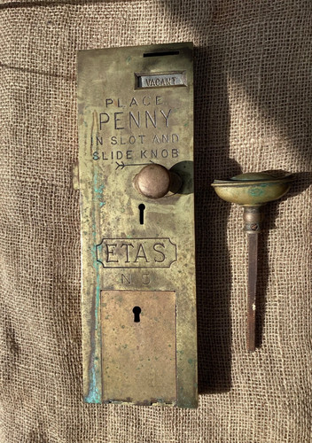 Antique etas brass penny - etas, n0.