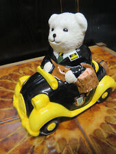 RINGTONS Tea Money Box Vintage Ceramic Collectable Bear Car Boxed 1994
