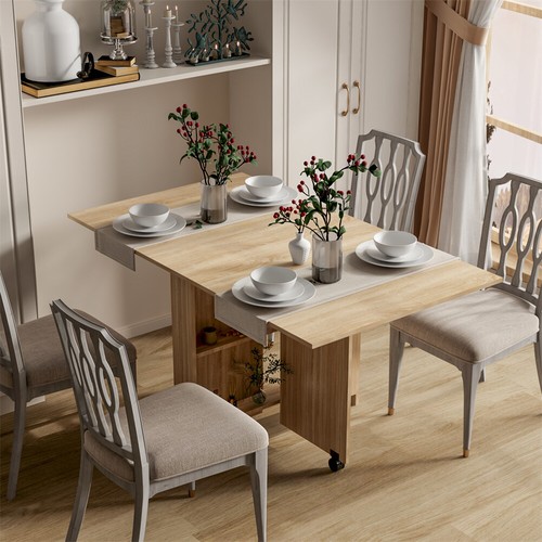 Folding dining wood table - folding,
