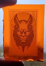 Devil stained glass orange kiln fired piece stain glass supplies