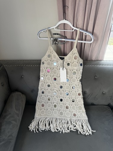 Zara womens beige - beige, crochet