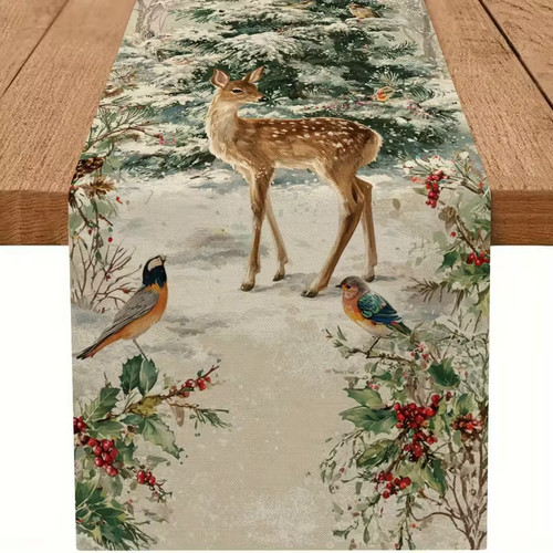 Christmas reindeer birds - christmas,