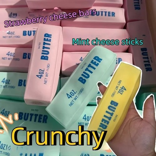 Butter stick squishy stress - butter,