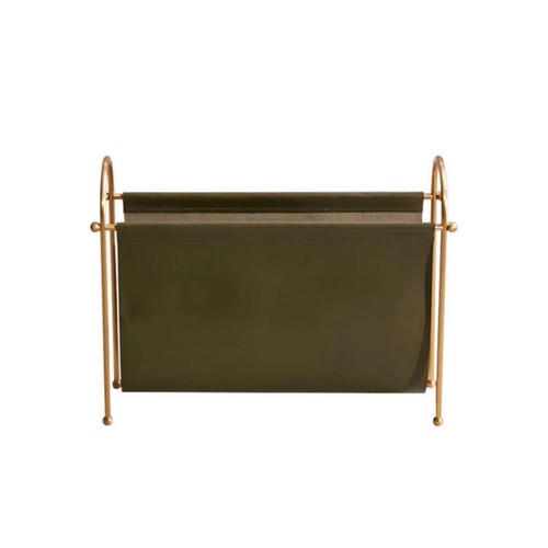 Magazine rack with - rack, leather