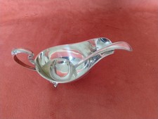 Solid Silver Hallmarked Sauce/Gravy Boat  & EPNS Spoon/Ladel