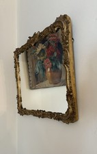 Pair antique gilt mirrors - antique,