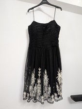 Sousourada Designs By Penny Black White Cocktail Party Prom Dress Midi 10 Small